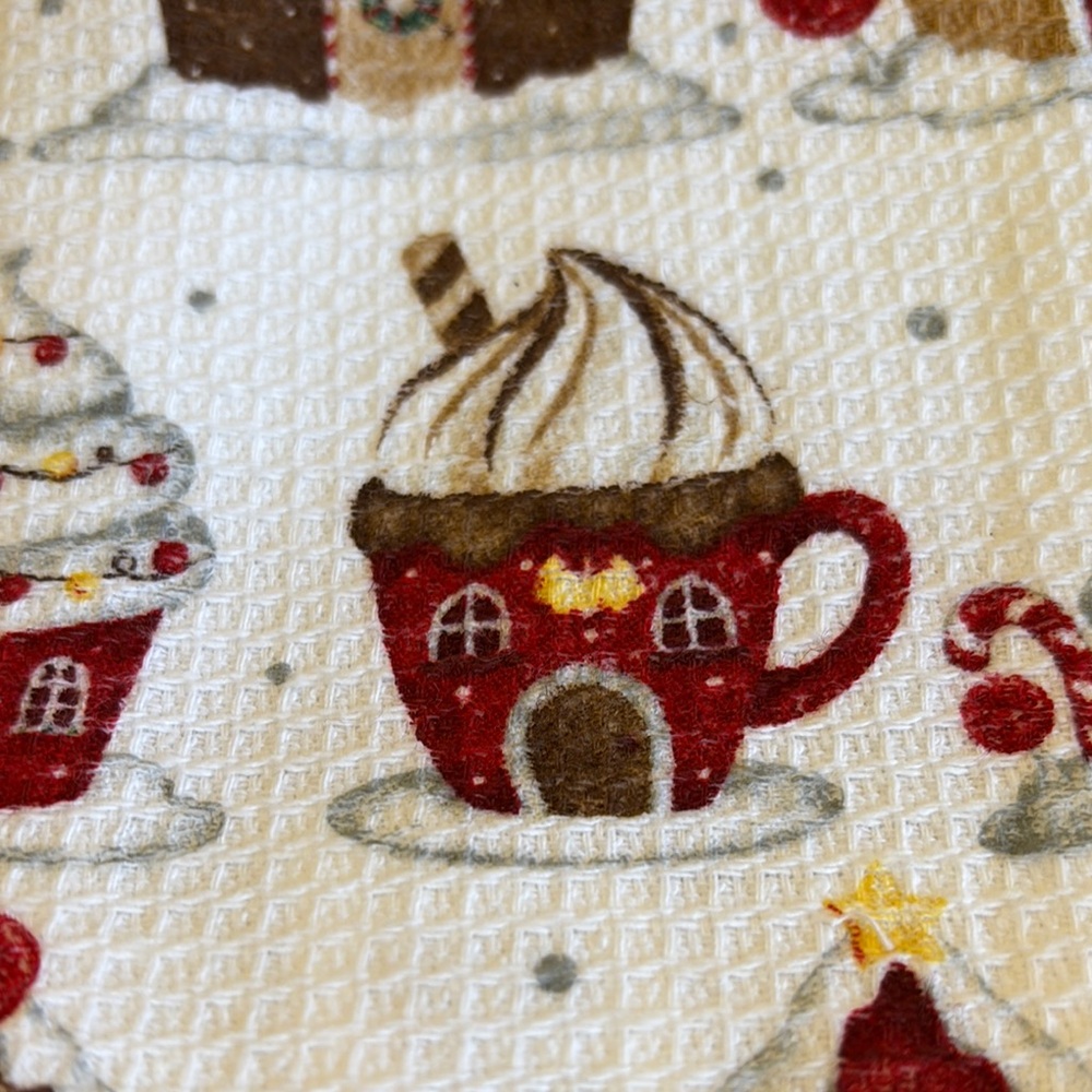 Gingerbread Houses Christmas Kitchen Towels Set of 2 NWT %100 Cotton - Picture 5 of 16